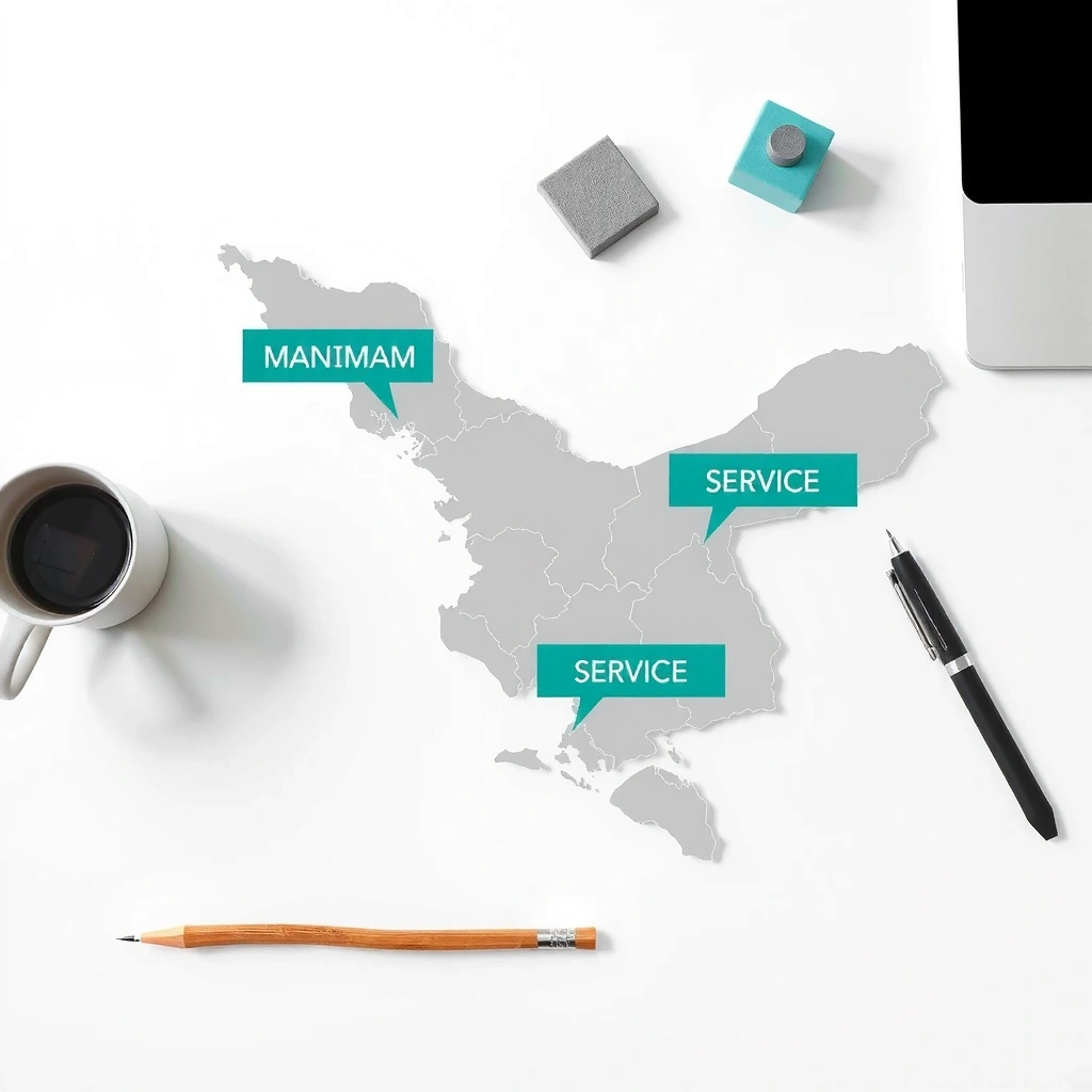 Metro Manila map with service areas highlighted